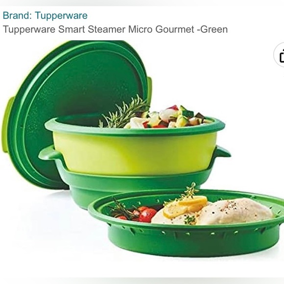 Tupperware Smart Stack Steamer Complete 5 Piece Set Green - Picture 3 of 13